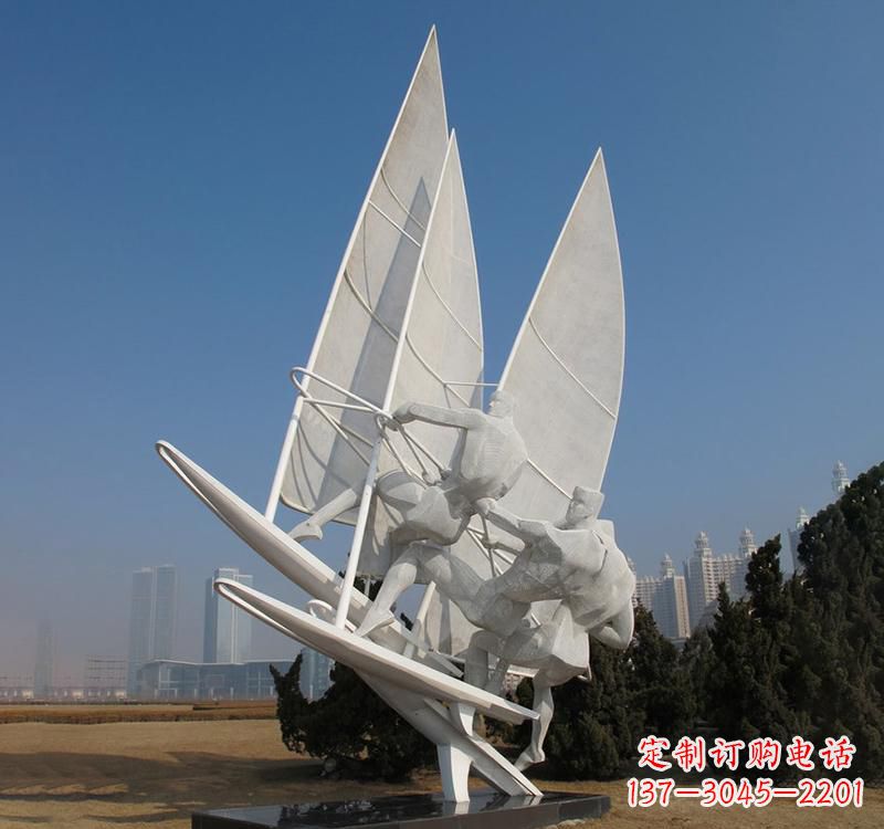 湖北不锈钢大型帆船雕塑海洋精神的象征