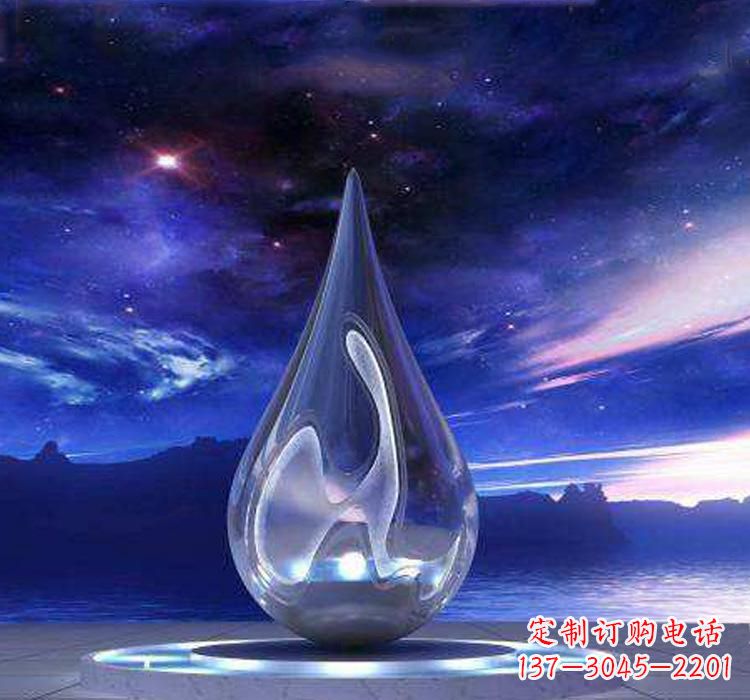 湖北不锈钢大型水滴雕塑极致的审美艺术