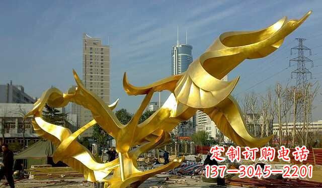 湖北不锈钢大雁雕塑——一件传承中华文化的艺术杰作