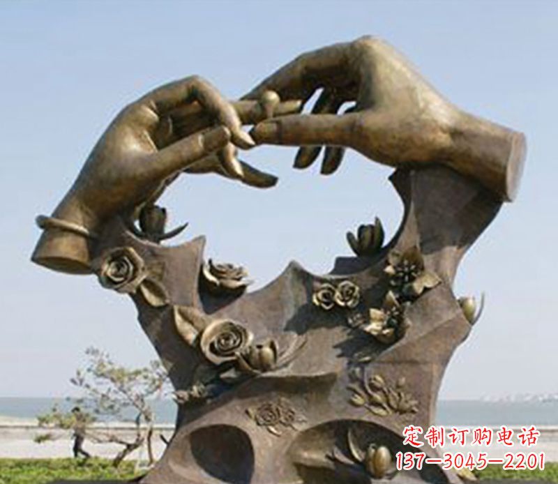 湖北不锈钢戒指雕塑表达爱的艺术精品