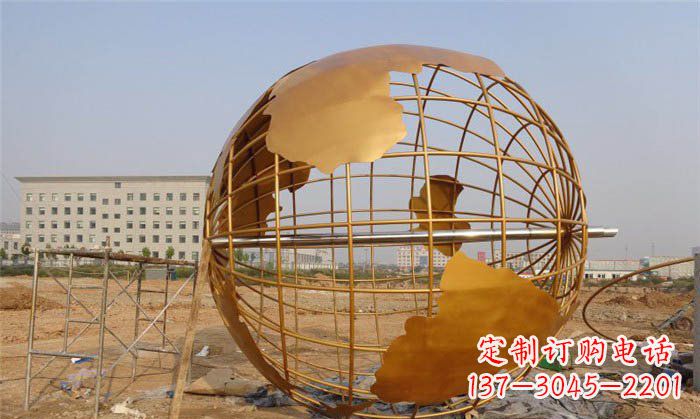 湖北不锈钢地球公园景观雕塑