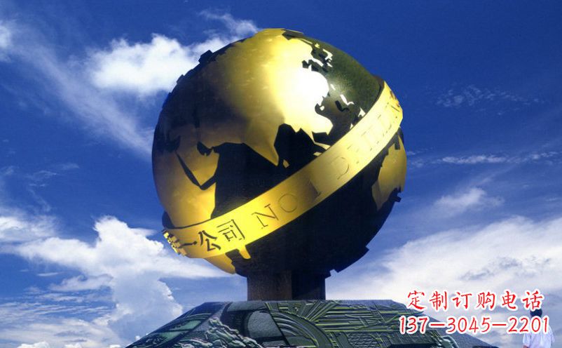 湖北不锈钢地球企业雕塑