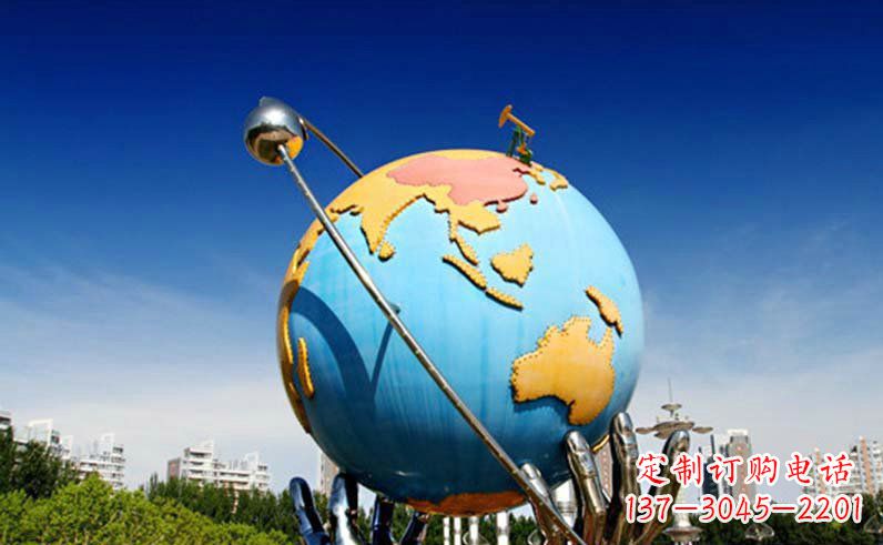 湖北不锈钢地球仪雕塑精致的艺术之作