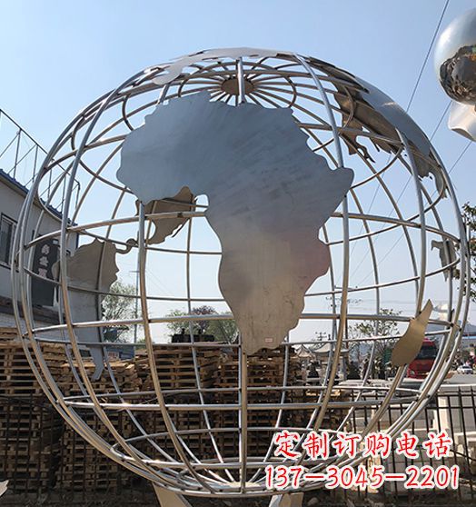 湖北不锈钢地球仪雕塑精美的艺术作品