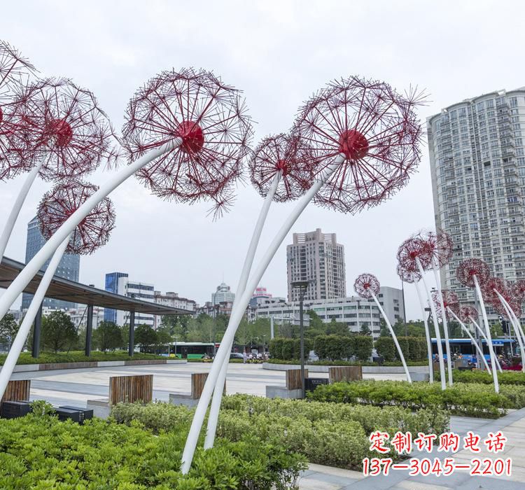 湖北不锈钢蒲公英雕塑色彩缤纷的自然之美