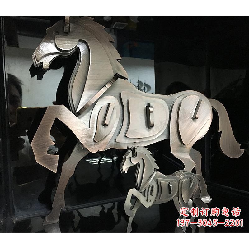 湖北不锈钢动物马雕塑艺术精美动人