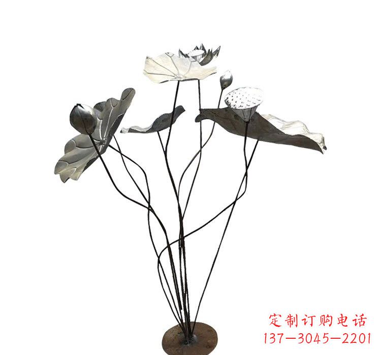 湖北不锈钢锻造莲花雕塑精美外形,长久耐用