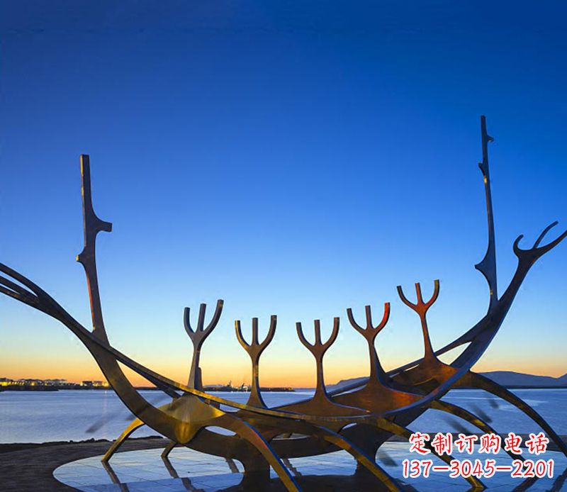湖北帆船雕塑精致的海洋艺术品