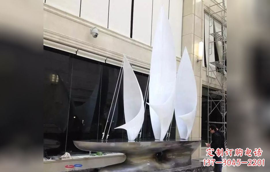 湖北不锈钢帆船海洋迷人的雕塑