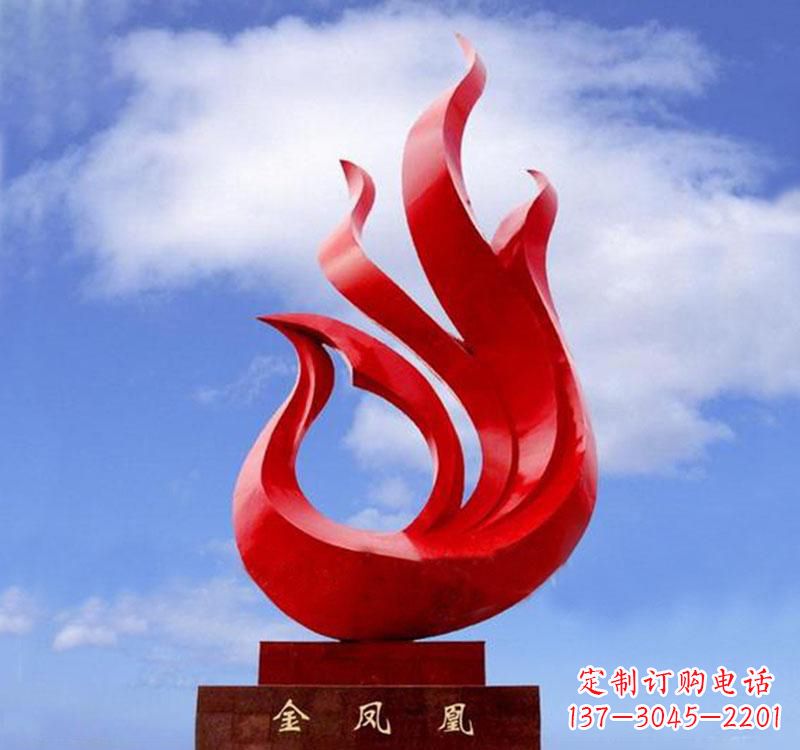 湖北不锈钢凤凰雕塑——精致灵动的艺术品