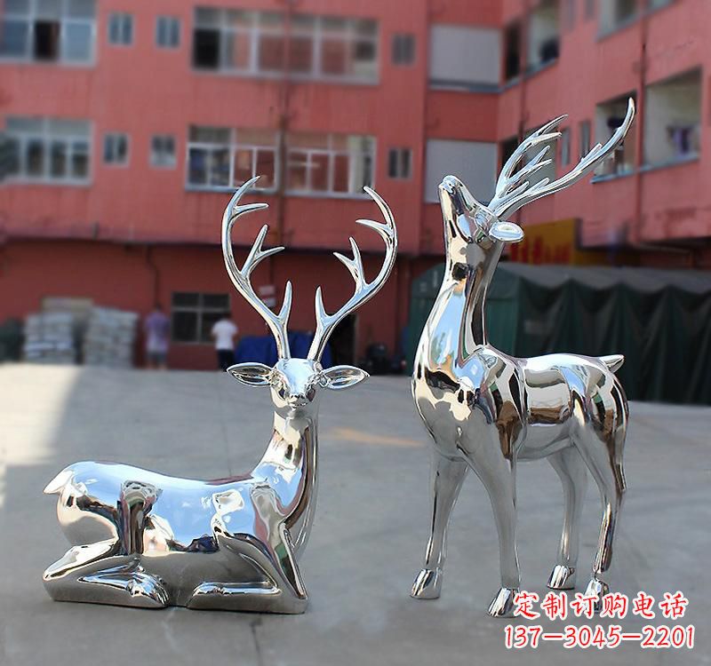 湖北不锈钢仿真梅花鹿雕塑——精致美观