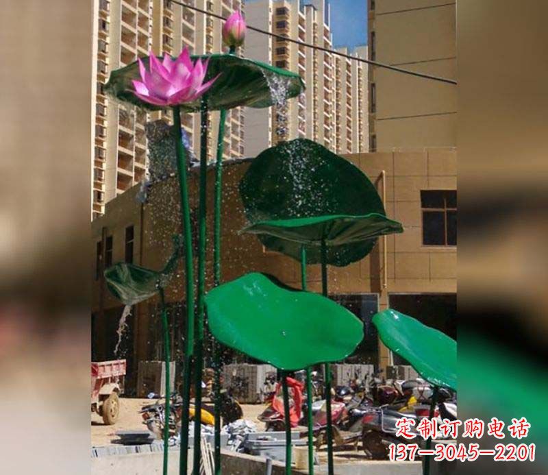 湖北不锈钢仿真荷花雕塑