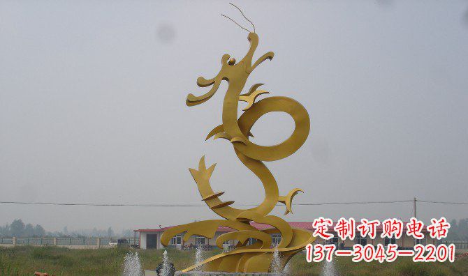 湖北不锈钢飞龙雕塑精美传承中华文化