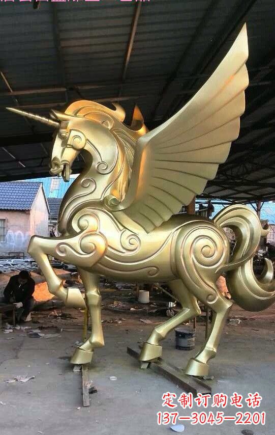 湖北不锈钢独角兽雕塑铸造精美绝伦