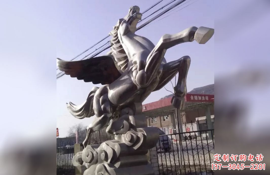 湖北不锈钢飞马雕塑精致美观的艺术作品