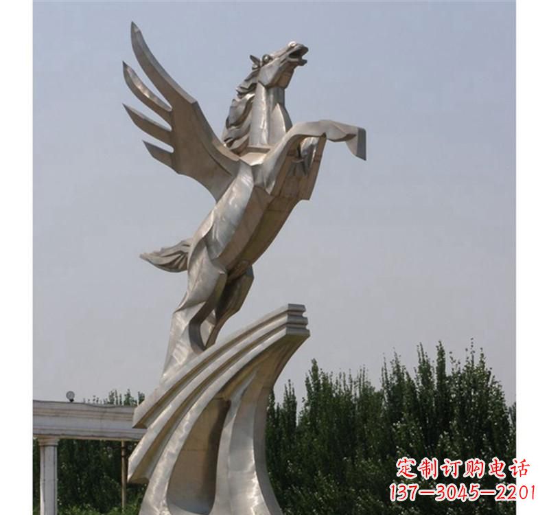 湖北不锈钢飞马雕塑精美雕塑艺术