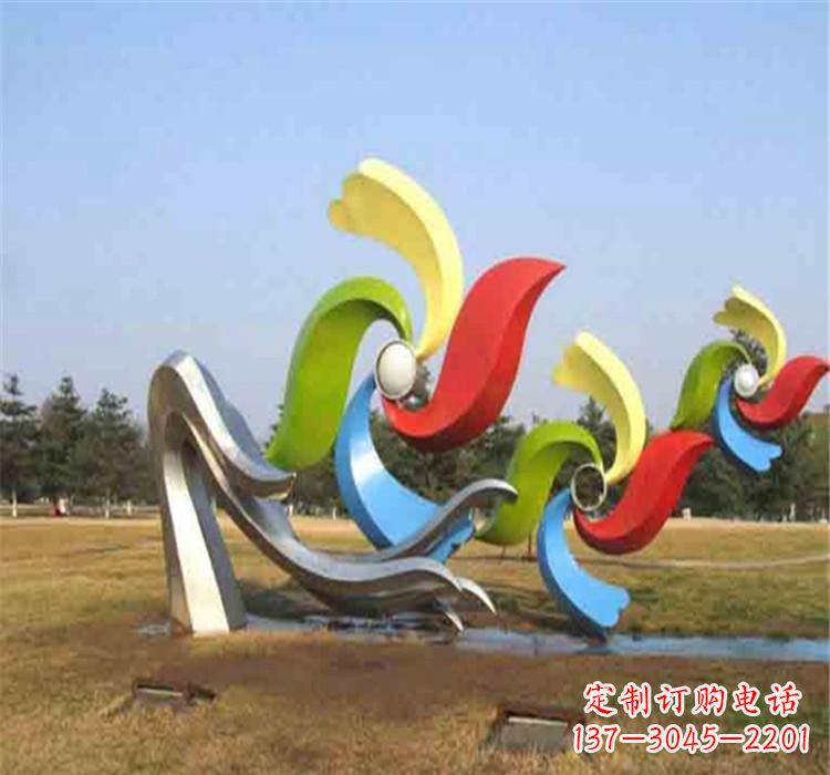 湖北不锈钢风车雕塑绚丽多彩的艺术精品