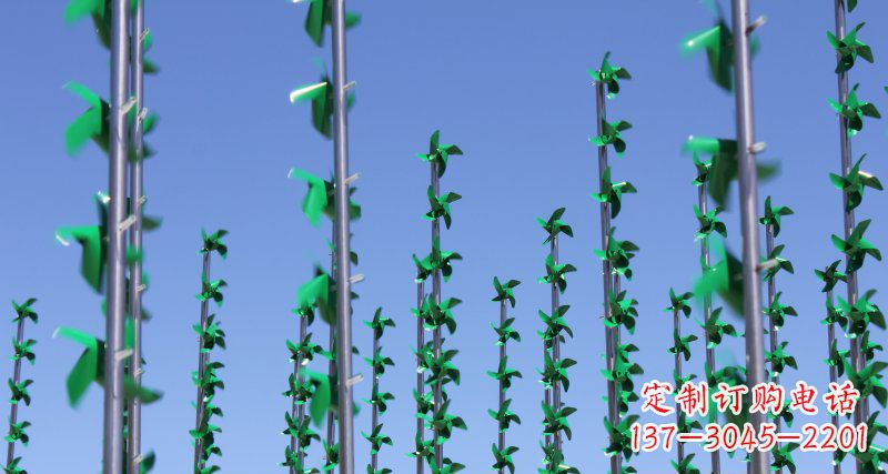 湖北螺旋风车给广场景观带来的旋转欢乐