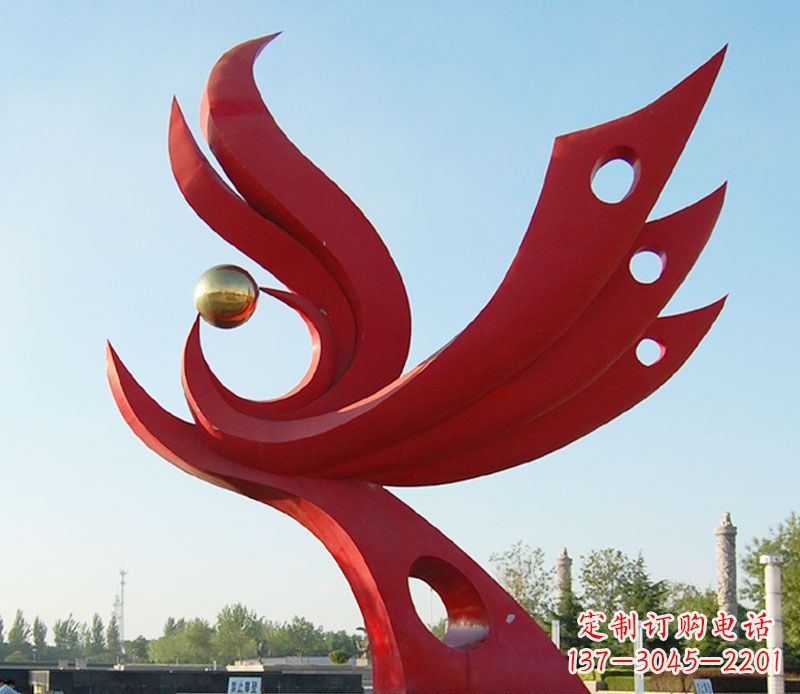 湖北不锈钢凤凰雕塑——传承千百年传统文化