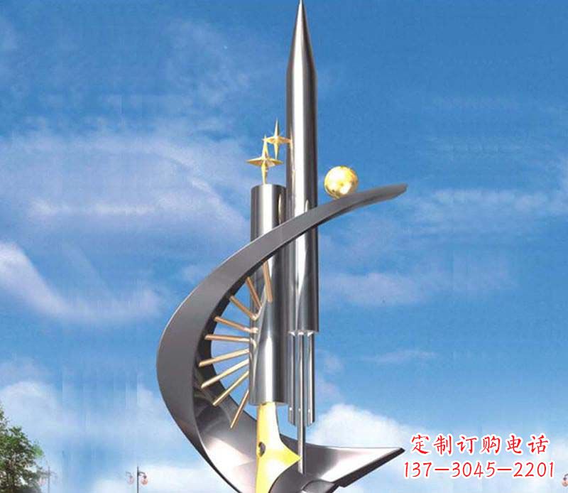 湖北不锈钢钢笔雕塑1