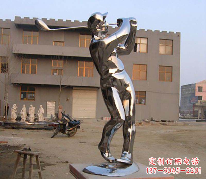 湖北高尔夫雕塑一种不锈钢制作的艺术品