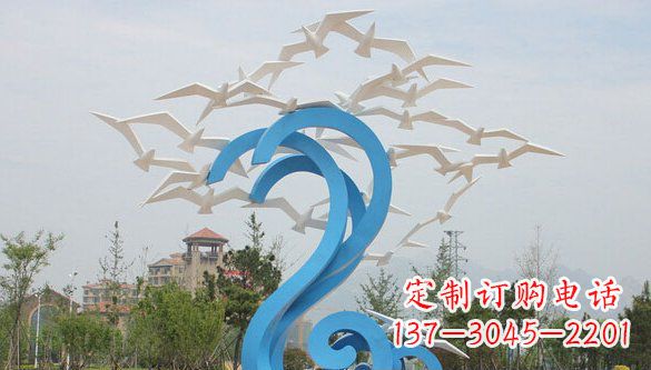 湖北鸽子雕塑不锈钢的象征