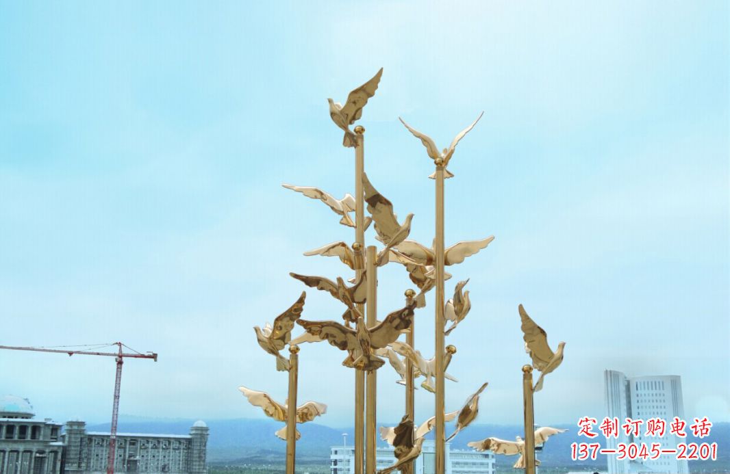 湖北鸽子雕塑,传承着美好的历史