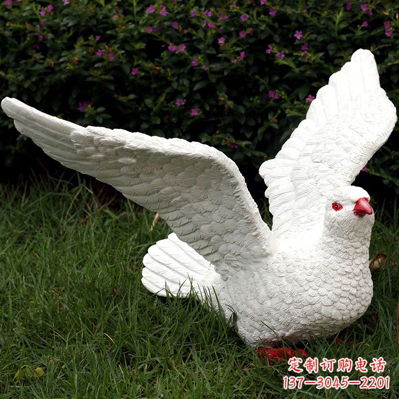 湖北不锈钢鸽子雕塑象征和平与美好