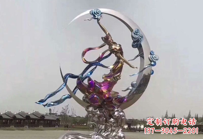 湖北不锈钢嫦娥奔月雕塑