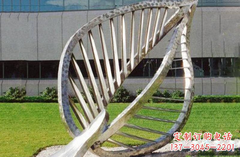 湖北不锈钢公园抽象镂空树叶雕塑——精致美丽
