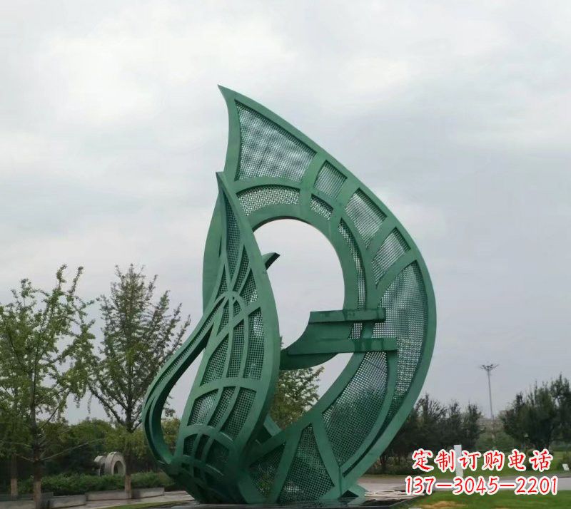 湖北不锈钢大型镂空树叶雕塑精美绝伦