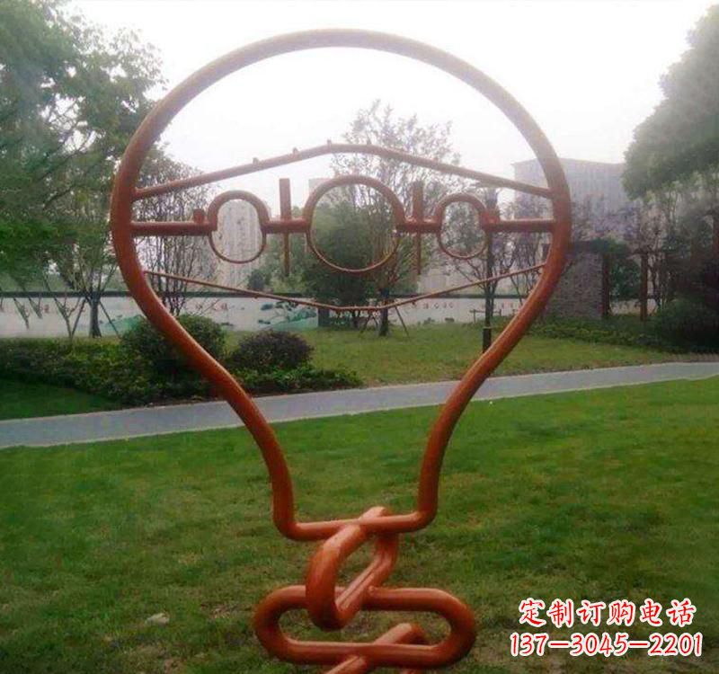 湖北不锈钢公园灯泡雕塑