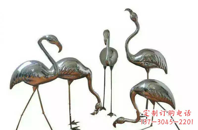 湖北不锈钢火烈鸟雕塑——美丽的自然之美