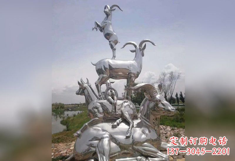 湖北不锈钢羊雕塑精美绝伦