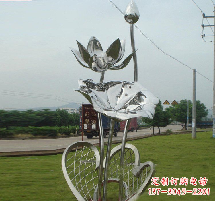 湖北不锈钢荷叶雕塑——精美优雅的艺术品
