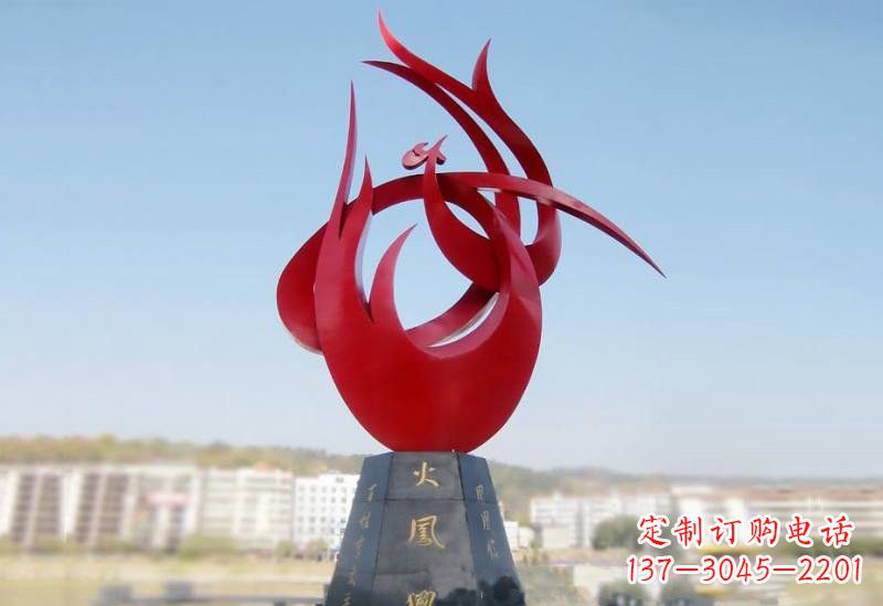 湖北凤凰雕塑——点缀不锈钢公园