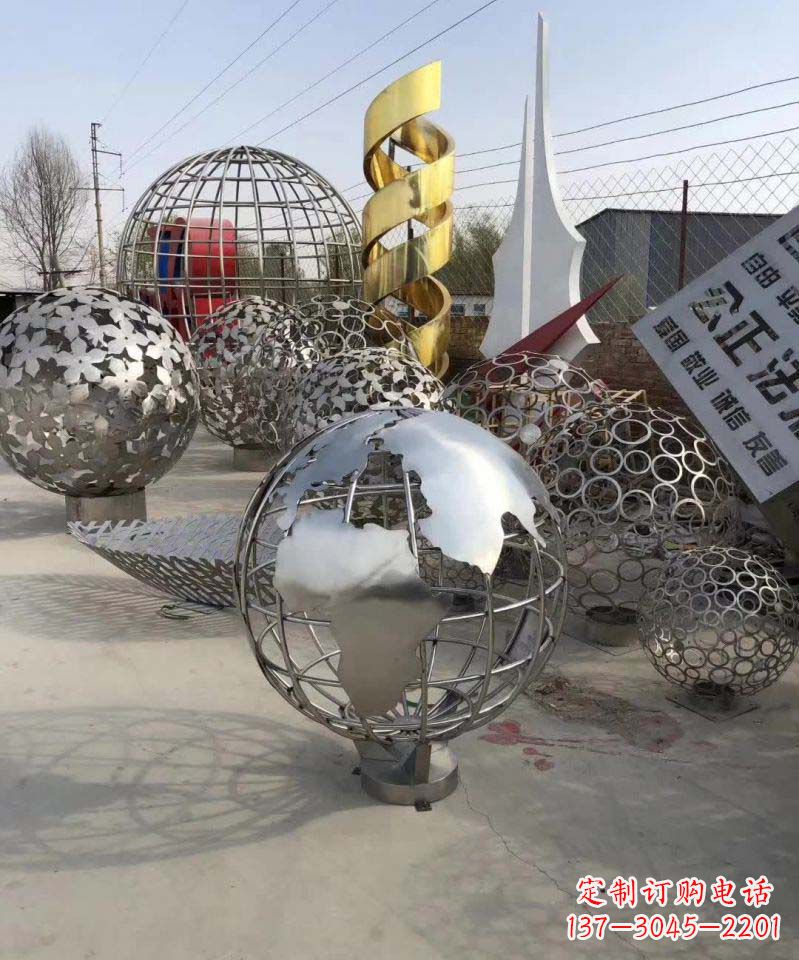 湖北不锈钢地球雕塑融合艺术与自然的完美结合