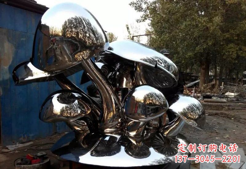 湖北不锈钢公园蘑菇雕塑