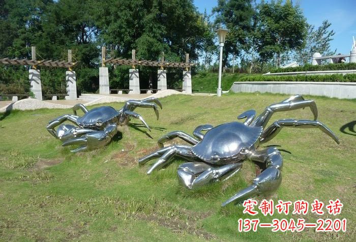 湖北不锈钢螃蟹雕塑美丽的象征