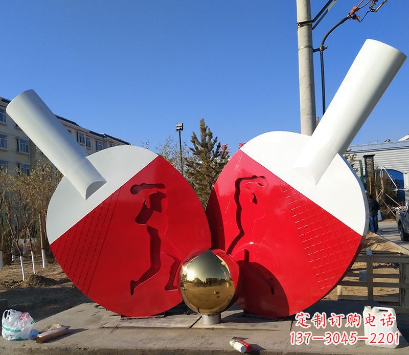 湖北不锈钢乒乓球雕塑——精致的艺术作品