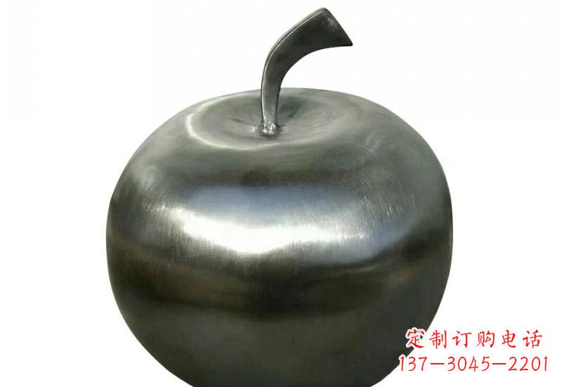 湖北不锈钢苹果雕塑精美的艺术之作