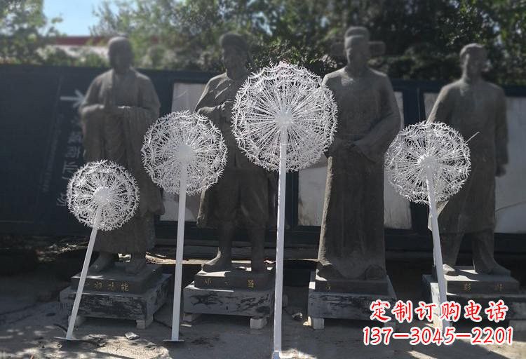 湖北不锈钢蒲公英喷泉雕塑