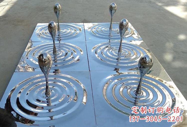 湖北不锈钢水滴雕塑激发自然之美