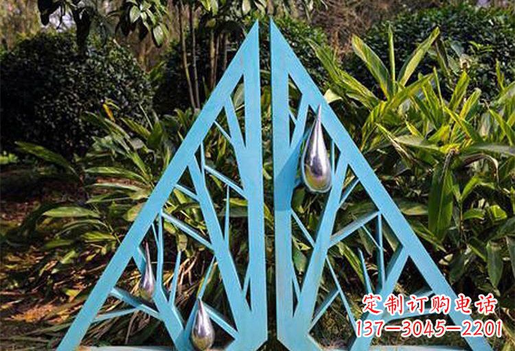 湖北不锈钢树枝雕塑——点缀不锈钢公园美景