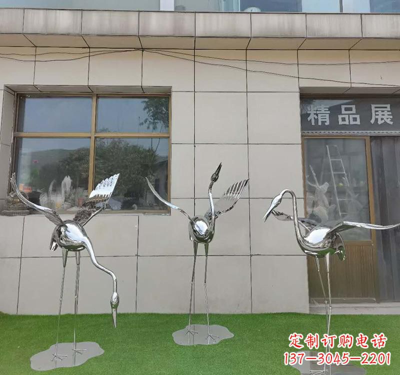 湖北不锈钢仙鹤雕塑传承传统文化