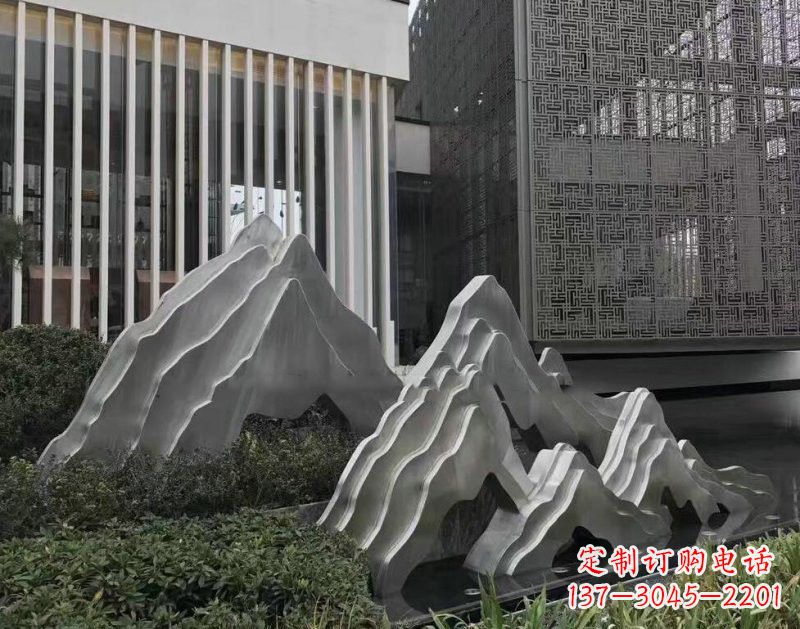 湖北不锈钢公园小区精美的假山雕塑