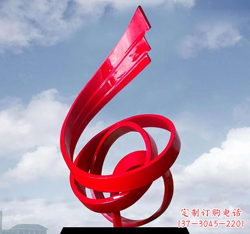 湖北美丽的飘带雕塑——城市的精灵