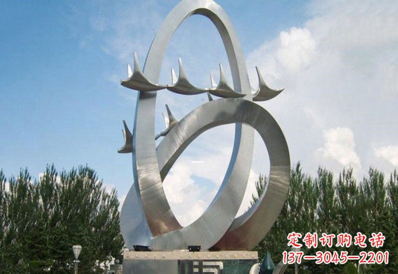 湖北不锈钢天鹅雕塑