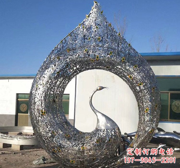 湖北优雅的不锈钢孔雀雕塑