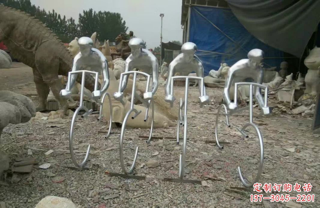 湖北不锈钢自行车雕塑——美丽的自行车文化精神